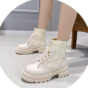 new autumn and winter single boots are trendy with small thick soles to show hei